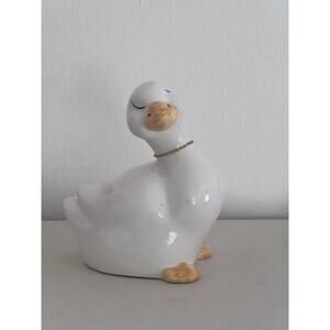 Vintage 1987 Ceramic Goose Duck NWT New Cottagecore Porcelain Artistic Gifts Inc